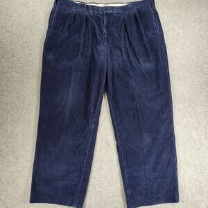 Vintage L.L.Bean Corduroy Pants Mens 42x30 Navy Blue Classic Fit Straight Leg